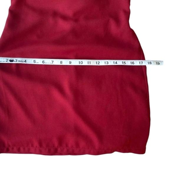Lulus 'Toast To Life' Mini Dress Burgundy Open Back w/Wide Tie Hidden Zip Sz SM - Picture 6 of 14